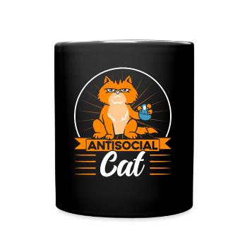 Chats amoureux chats parents chats dictons - Mug uni - noir - Devant