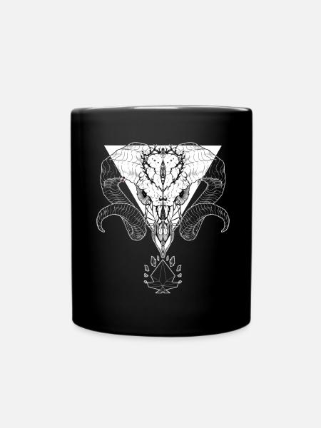 Schädel - Tasse einfarbig - Schwarz
