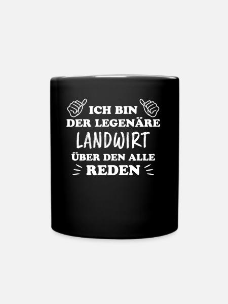 Landwirt Lustig Spruch Traktor Landwirt Geschenk - Tasse einfarbig - Schwarz