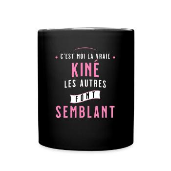 Kiné Cadeau pour Kinésithérapeute Rigolo Humour - Mug uni - noir - Devant