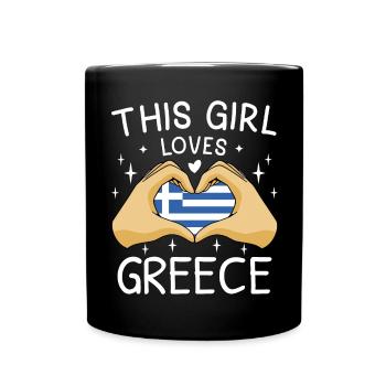 Grèce Drapeau Hellas Athènes Drapeau grec - Mug uni - noir - Devant