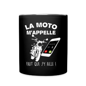 Motard portable Citation Moto - Mug uni - noir - Devant