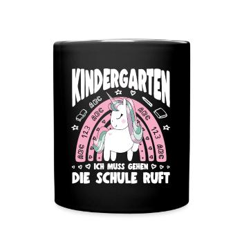 Bye Kita Abgänger 2026 Mädchen Kita Abschied - Tasse einfarbig - Schwarz - Vorne
