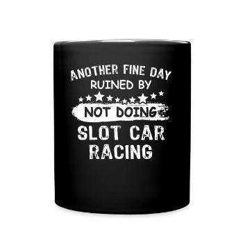 Slot Racing Slot Car - Full Colour Mug - black - Front
