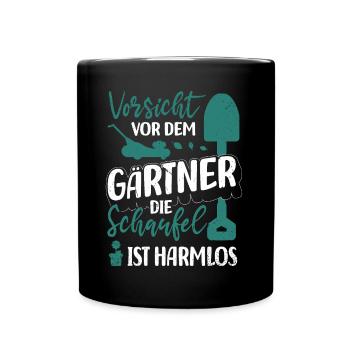 Retro Gärtner Garten Gärtner Hobbygärtner - Tasse einfarbig - Schwarz - Vorne