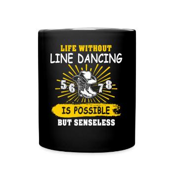 Line Dancing Line Dance - Full Colour Mug - black - Front