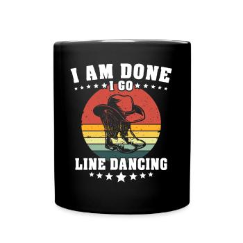 Line Dancing Line Dance - Full Colour Mug - black - Front