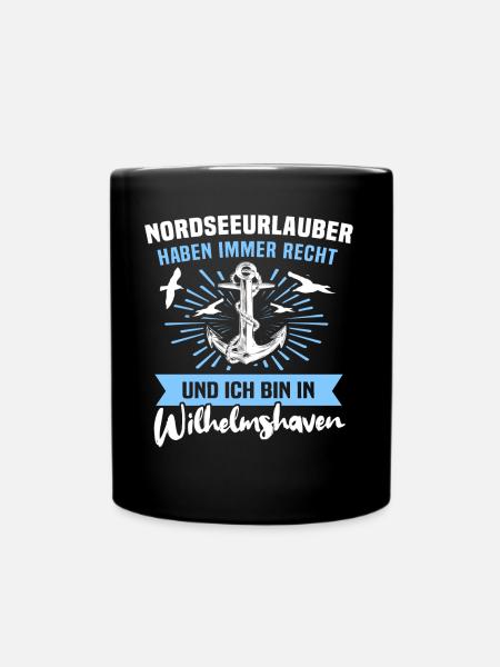 Wilhelmshavener Wilhelmshaven - Tasse einfarbig - Schwarz