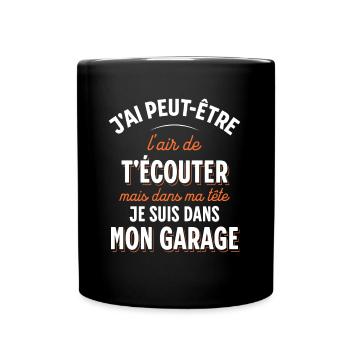 Mécanicien cadeau pour Garagiste Bricoleur Rigolo - Mug uni - noir - Devant