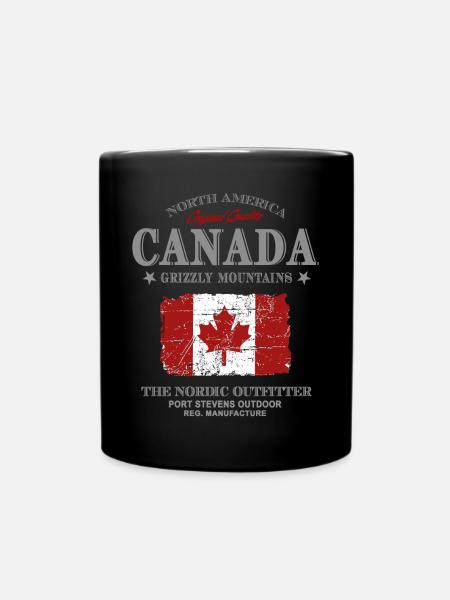 Kanada - Maple Leaf - Canada - Tasse einfarbig - Schwarz