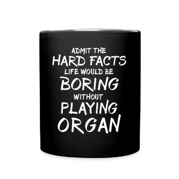 Organist Orgel Spielen - Tasse einfarbig - Schwarz - Vorne