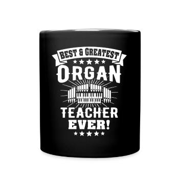 Organist Orgel Spielen - Tasse einfarbig - Schwarz - Vorne