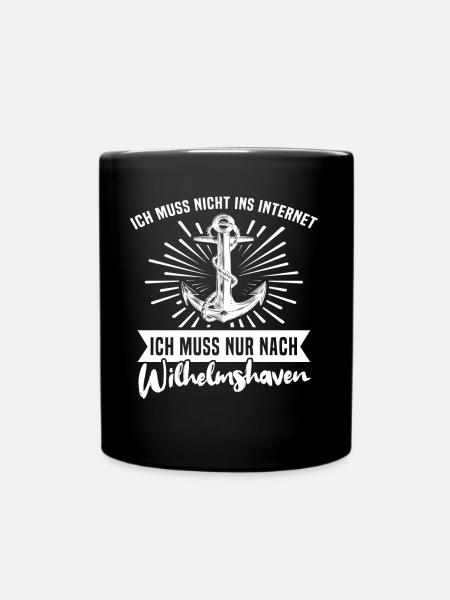 Wilhelmshaven - Tasse einfarbig - Schwarz