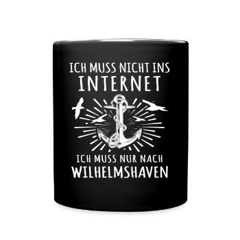 Wilhelmshaven - Tasse einfarbig - Schwarz - Vorne