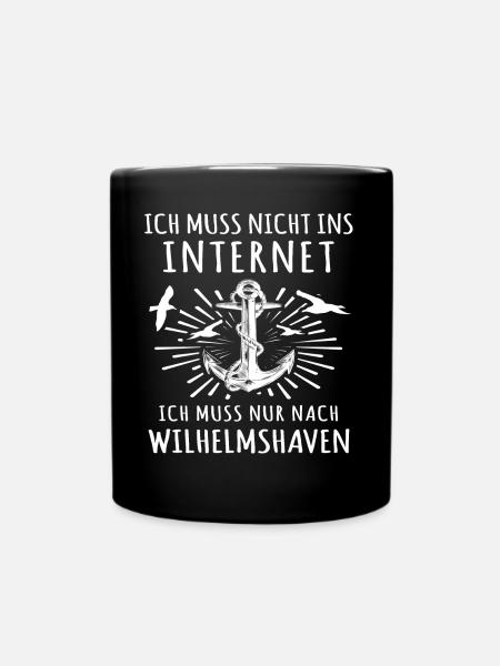 Wilhelmshaven - Tasse einfarbig - Schwarz