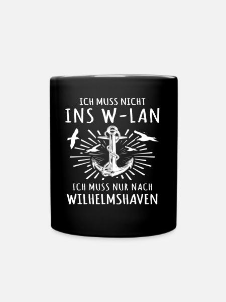 Wilhelmshaven - Tasse einfarbig - Schwarz