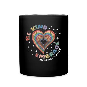Embrace Neurodiversity Puzzle Autism Awareness Day - Full Colour Mug - black - Front