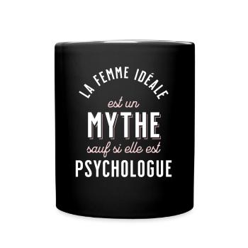 Psychologue cadeau humour psychologie Rigolo Femme - Mug uni - noir - Devant
