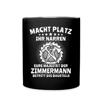 Zimmermann Zimmerer - Tasse einfarbig - Schwarz - Vorne