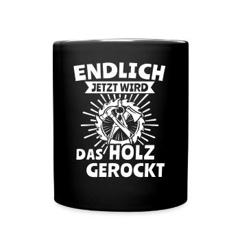 Zimmermann Zimmerer - Tasse einfarbig - Schwarz - Vorne
