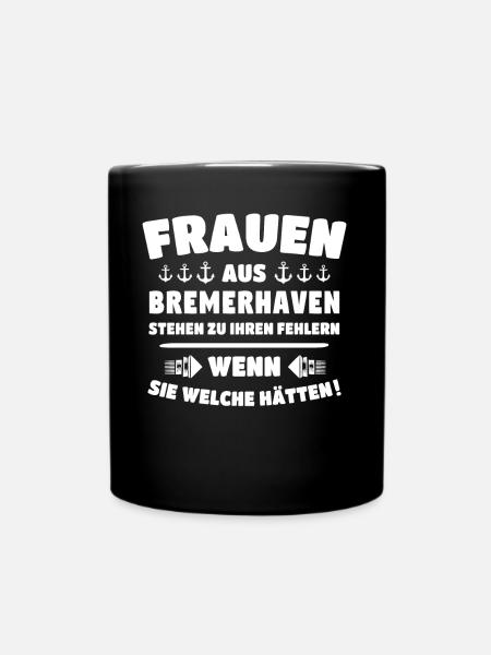 Bremerhaven Urlaub - Tasse einfarbig - Schwarz