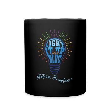Acceptance April Blue For Autism Awareness Month - Full Colour Mug - black - Front