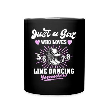 Fille de danse en ligne - Mug uni - noir - Devant