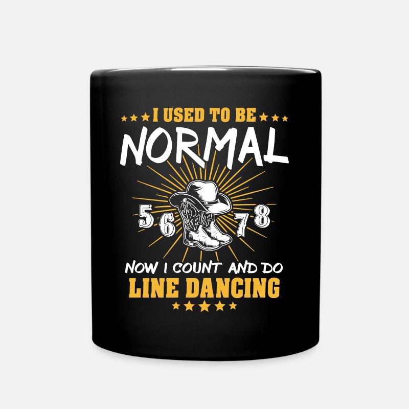 Line Dancing - Full Colour Mug - black