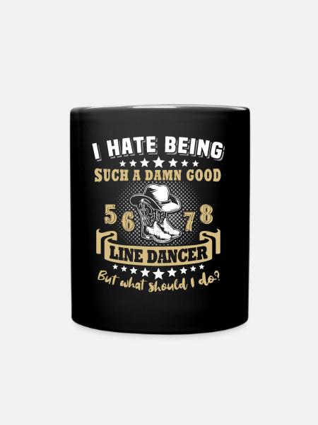 Line Dancing - Tasse einfarbig - Schwarz