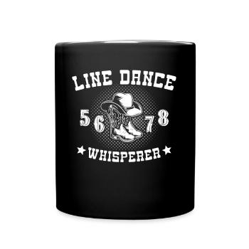 Line Dancing - Tasse einfarbig - Schwarz - Vorne