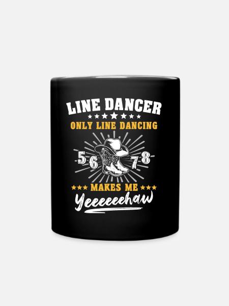 Line Dancing - Full Colour Mug - black