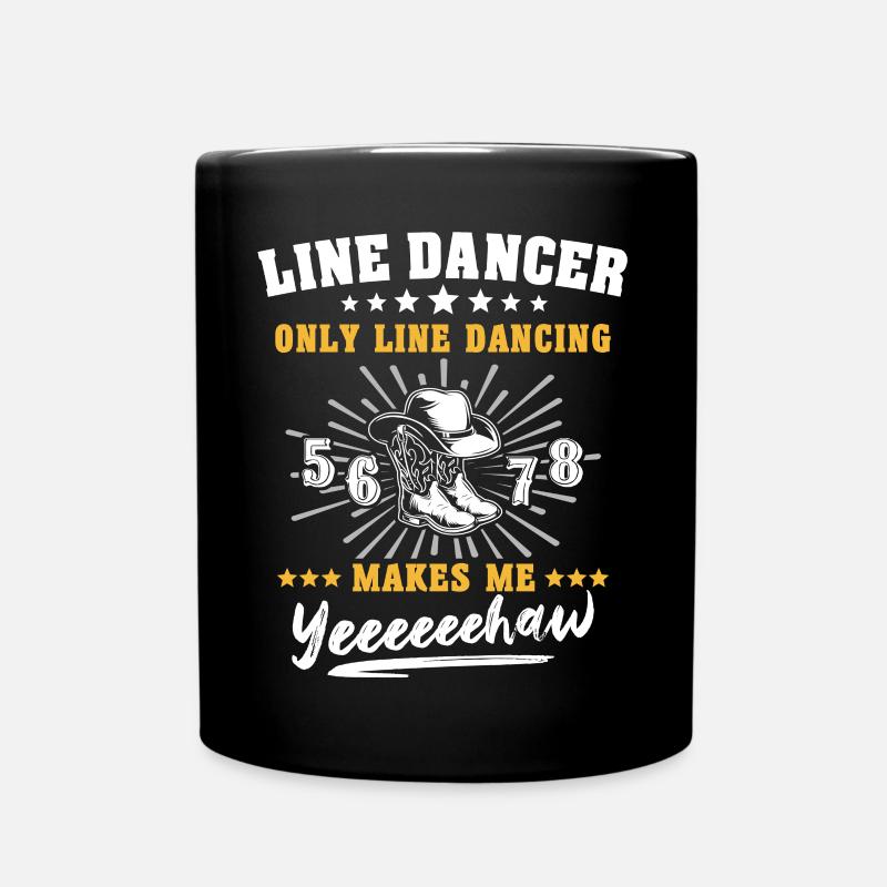 Line Dancing - Full Colour Mug - black