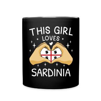 Sardinien Flagge Sardische Fahne Sardegna Fahne - Tasse einfarbig - Schwarz - Vorne