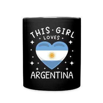 Drapeau de l’Argentine Amérique du Sud Drapeau argentin - Mug uni - noir - Devant