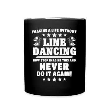 Danse en ligne Danse en ligne - Mug uni - noir - Devant