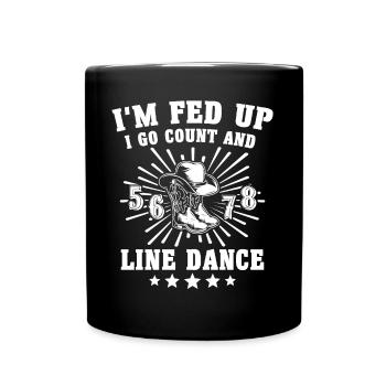 Danse en ligne Danse en ligne - Mug uni - noir - Devant