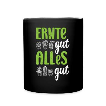 Garten Hobbygärtner Gärtner Gärtnerin Gartenarbeit - Tasse einfarbig - Schwarz - Vorne