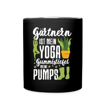 Garten Hobbygärtner Gärtner Gärtnerin Gartenarbeit - Tasse einfarbig - Schwarz - Vorne