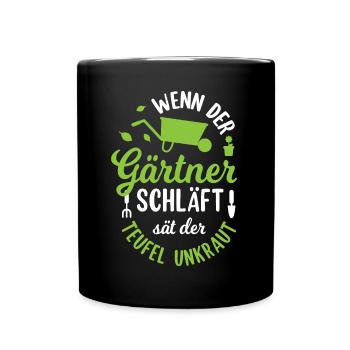 Garten Hobbygärtner Gärtner Gärtnerin Gartenarbeit - Tasse einfarbig - Schwarz - Vorne