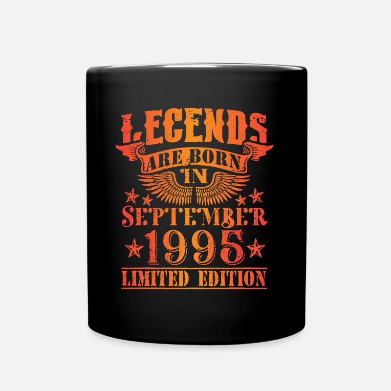 Geburtstag September 1995 Limited Edition Vintage - Tasse einfarbig - Schwarz