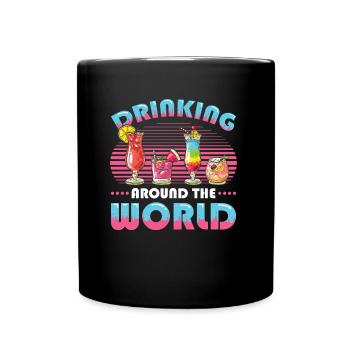 Boire dans le monde entier - Mug uni - noir - Devant