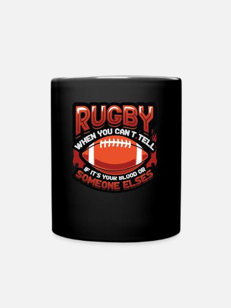Funny rugby player - Full Colour Mug - black
