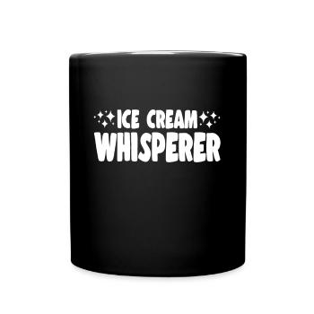 Ice Cream Whisperer pour les amateurs de crème glacée - Mug uni - noir - Devant