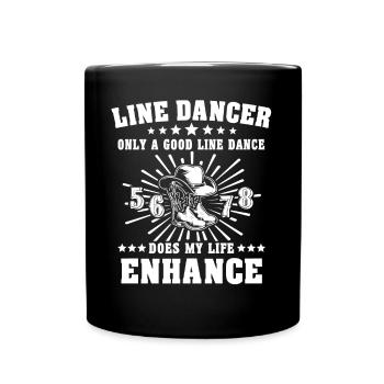 Danseur en ligne de danse en ligne - Mug uni - noir - Devant