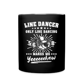 Danseur en ligne de danse en ligne - Mug uni - noir - Devant