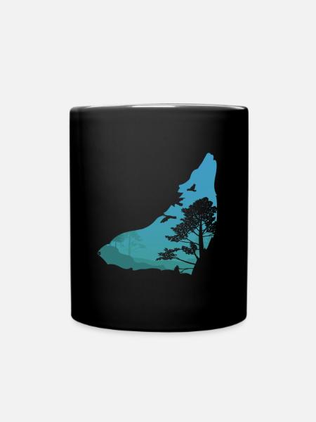 Timber Wolf - Tasse einfarbig - Schwarz