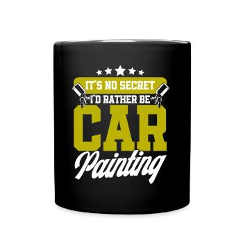 Je préfère peindre des voitures peinture de voiture Ge - Mug uni - noir - Devant