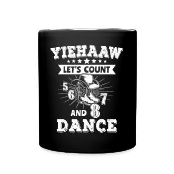 Danseur en ligne de danse en ligne - Mug uni - noir - Devant