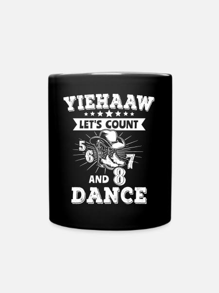 Line Dancing Line Dancer - Tasse einfarbig - Schwarz