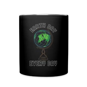 Globe Save Nature Jour des océans Tous les jours Jour de la Terre - Mug uni - noir - Devant